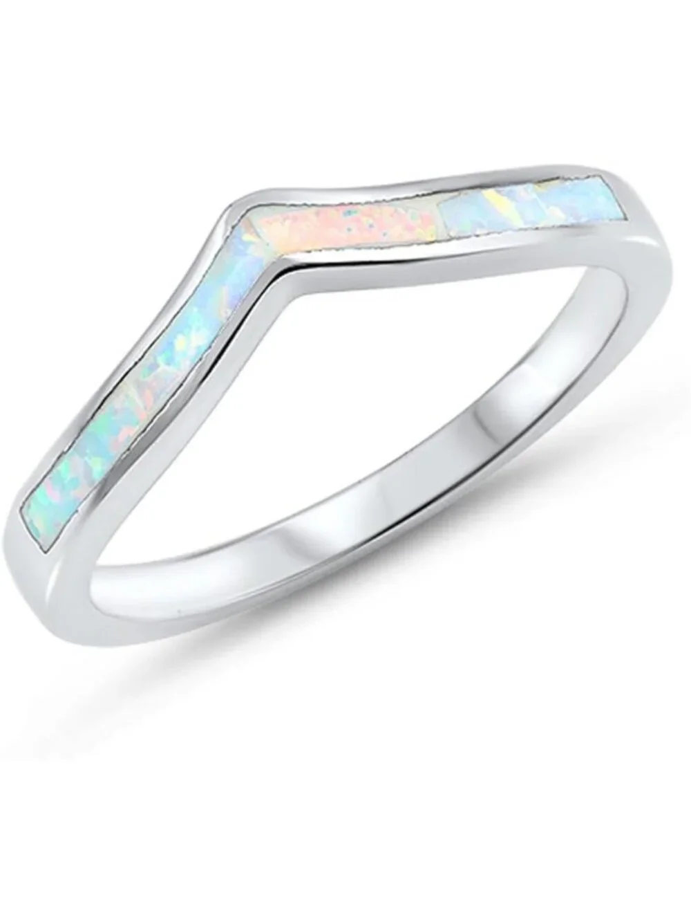 Sterling Silver Chevron Thumb Ring - Custom Color Options, Stylish & Unique